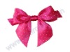 pink white polka dot ribbon bow,children's garments trim