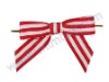 pre-tied stripe ribbon butterfly bows with twist tie