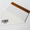 pvc blank white card with barcode or magstripe