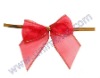 red chiffon twist tie bows,pre tied sheer organza bows for gift packaging decoration
