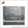 Self adhesive waterproof PVC phone battery label