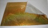 translucent glossy gold color sheet form laser film(zyl)