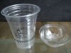 transparent plastic cup with lid
