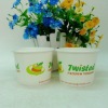 Twisted ice cream paper container