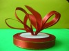 wired red single satin ribbon