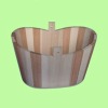 wooden mini flower arrangement bucket